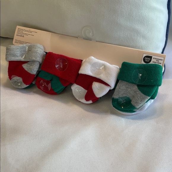 Capelli of New York Holiday Baby Socks - Red, Green, White - Picture 2 of 5